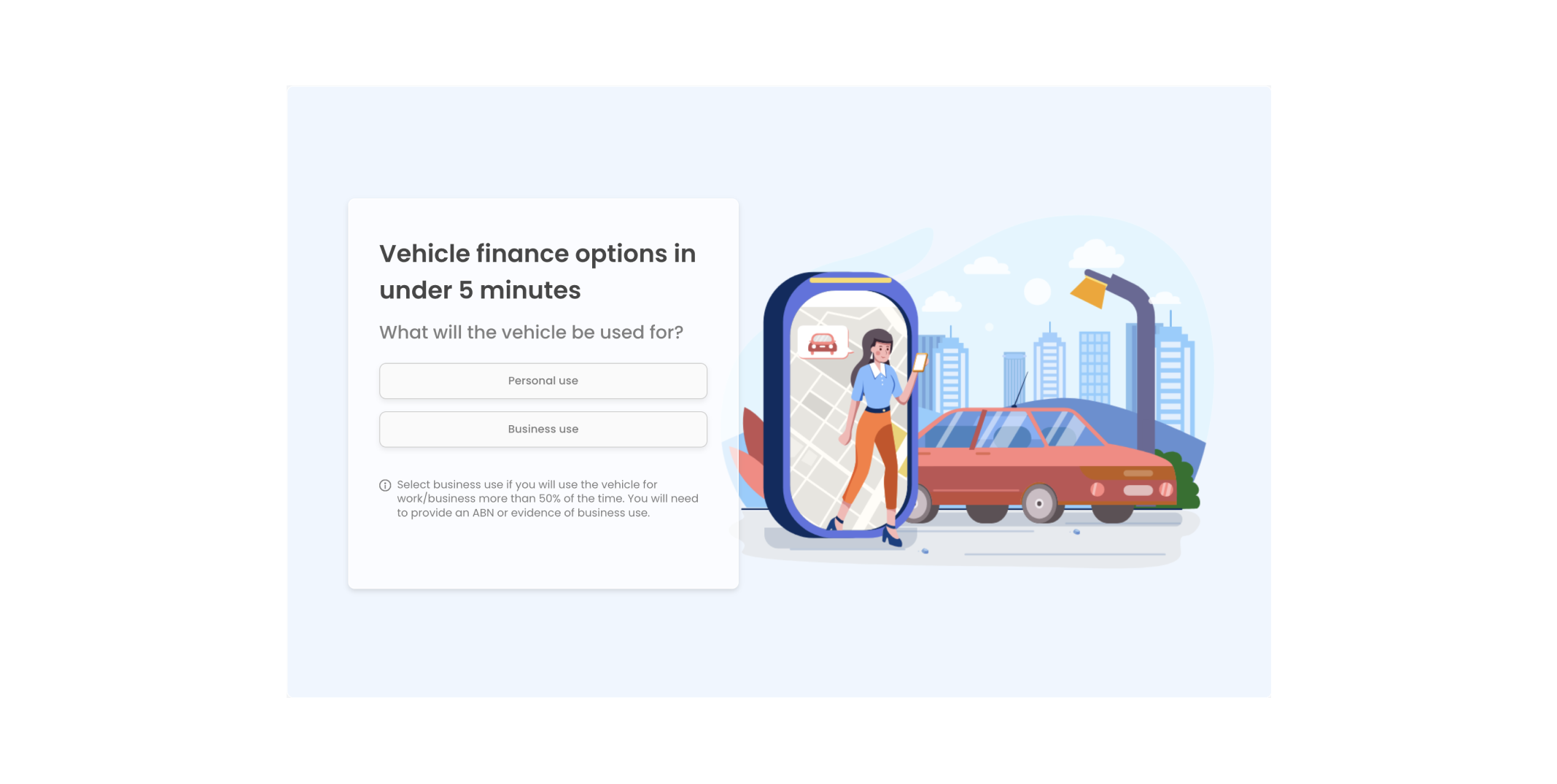 Car finance origination in under 15 minutes